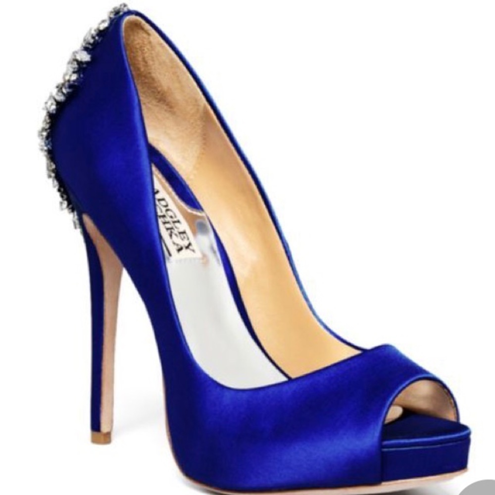 SOLD - Badgley Mischka Wedding Navy Blue Heels